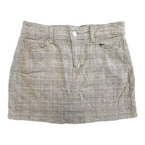American‎ Eagle Skirt Womens Size 4 Black White Plaid Hi Rise Mini Super Stretch